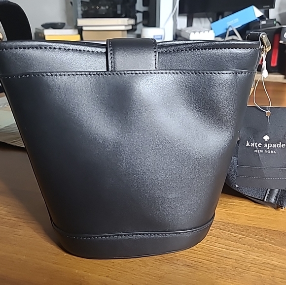 Kate Spade Black Audrey Mini Bucket Crossbody Bag K8103 $329 - Picture 2 of 14